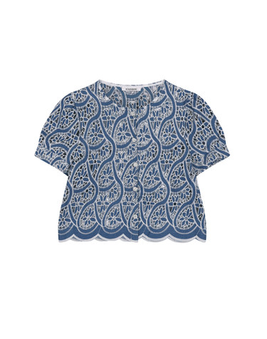 플라워 펀칭 웨이브 데님 자켓 KOJKQ704 (2colors)