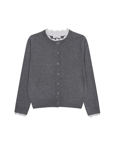 펄 레이스 카라 니트 가디건 KOCDQ804 (2colors)