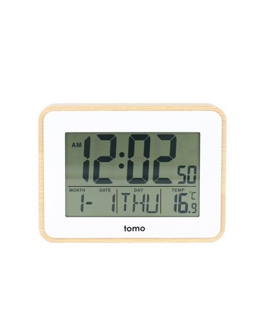 [Tomo]토모 우든 LCD 탁상시계 / 알람 시계 / 디지털시계 / TOMO-CIM-XG6662B