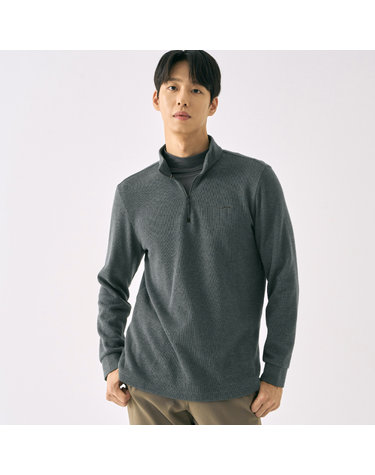 23FW 베이직 반집업 하이넥 긴팔 티셔츠 MSTSNA61_GE