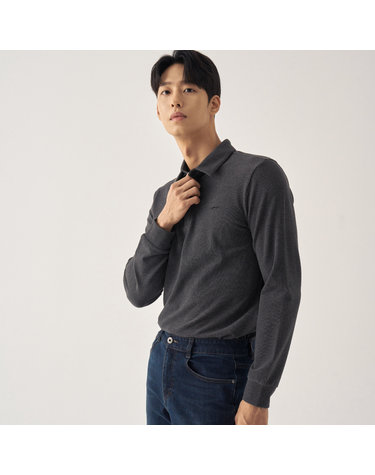 23FW 솔리드 긴팔 카라 티셔츠 MCTSNA41_DG