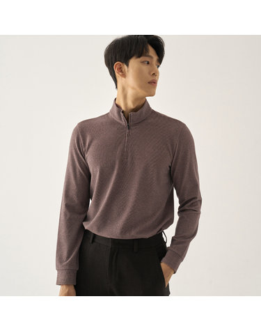 23FW 솔리드 반집업 하이넥 티셔츠 MCTSNA42_PK