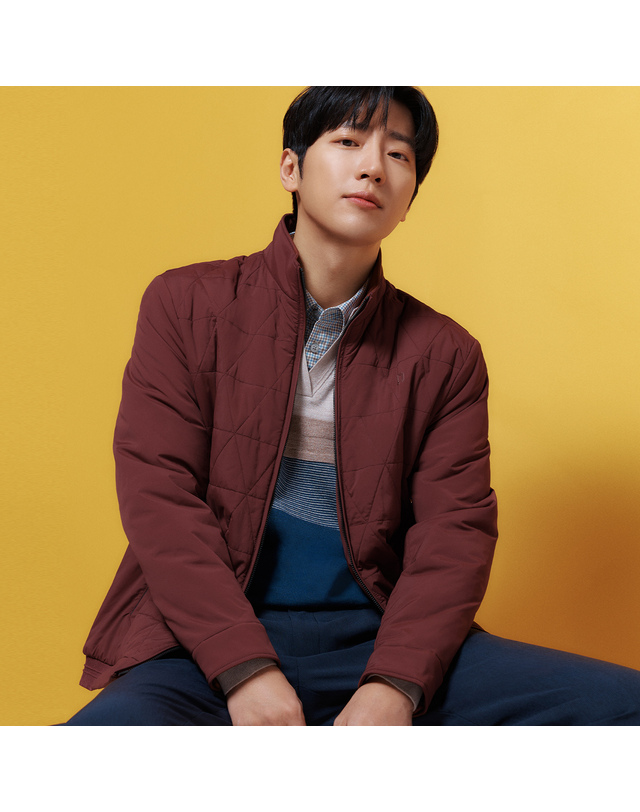 라이프로그 [24SS] 남성 스트레치 잔패턴 원턱 팬츠 MCPTO202_DN 착용컷