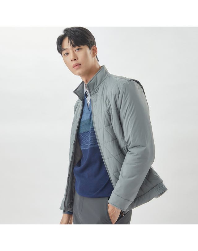 라이프로그 [24SS] 남성 퀼팅 풀라이닝 점퍼 MCJPO101_GR 착용컷