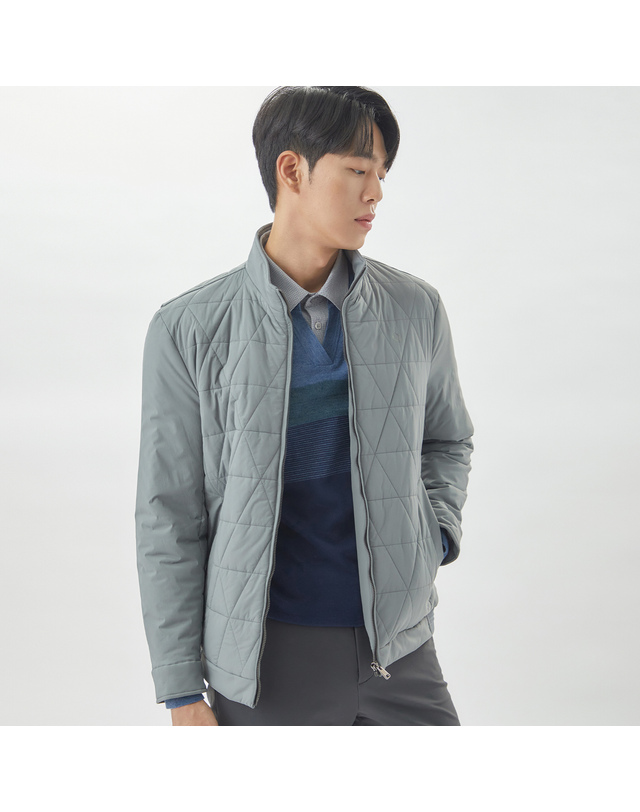 라이프로그 [24SS] 남성 퀼팅 풀라이닝 점퍼 MCJPO101_GR 착용컷