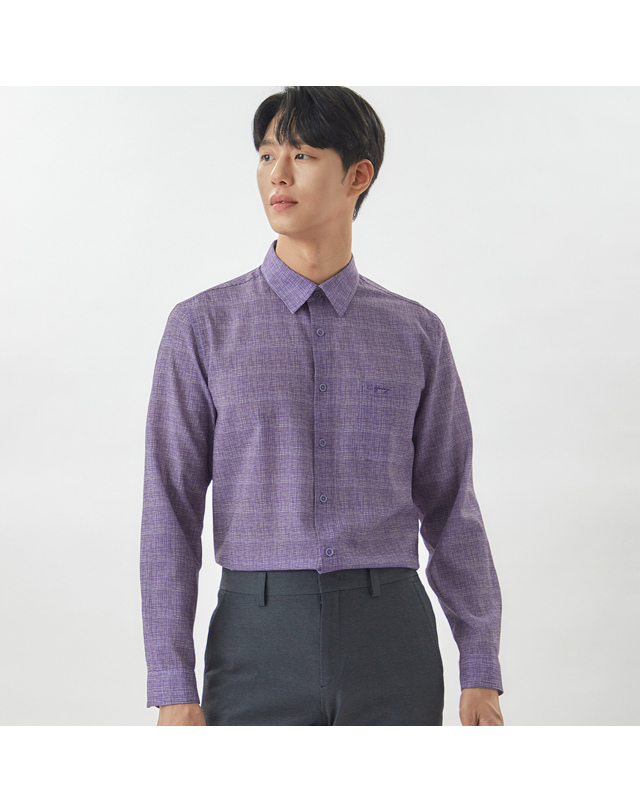 라이프로그 [24SS] 남성 스트레치 잔체크 셔츠 MCWSO202_PP 착용컷
