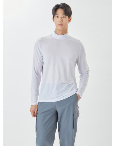 냉감 반폴라 긴팔 티셔츠 MVTSOF61_WH