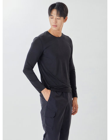 냉감 라운드 긴팔 티셔츠 MVTSOF62_BK
