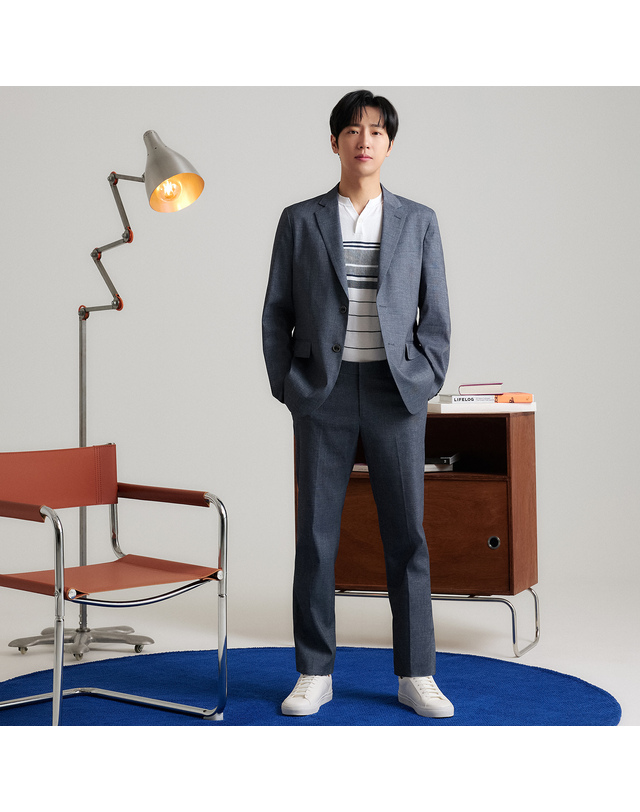 라이프로그 스트레치 뒤밴딩 셋업 팬츠 MCPTO332_NA 착용컷