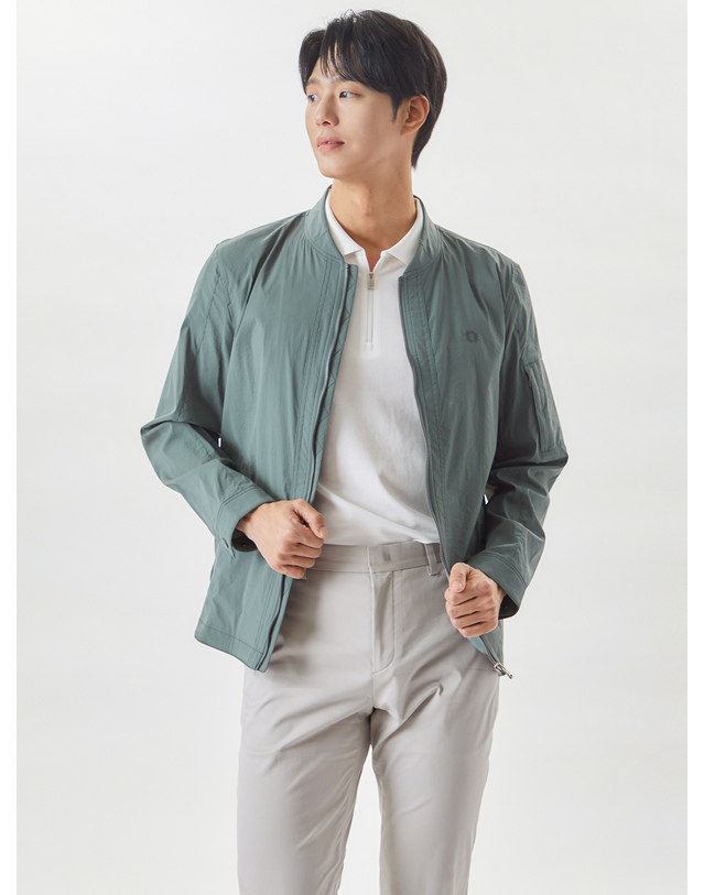 라이프로그 스트레치 캐주얼 블루종 점퍼 MCJPO301_GG 착용컷