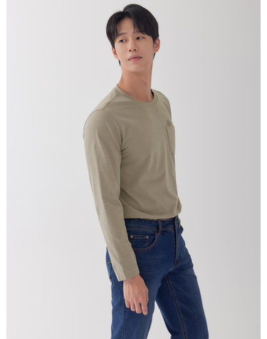 남성 가슴포켓 라운드 티셔츠 MCTSO801