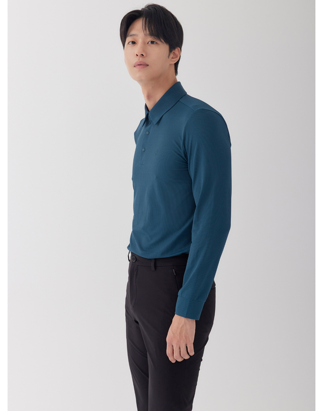 라이프로그 남성 잔스트라이프 카라 티셔츠 MSTSO961 착용컷