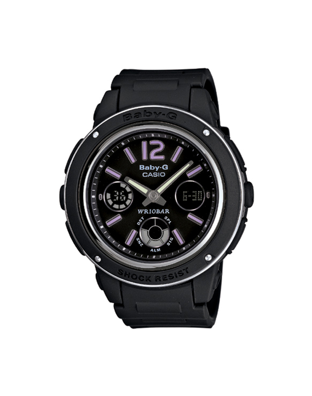 지샥 지샥 베이비지 블랙 라벤더 여성 여자 젤리시계 레진시계 BGA-150-1B 착용컷