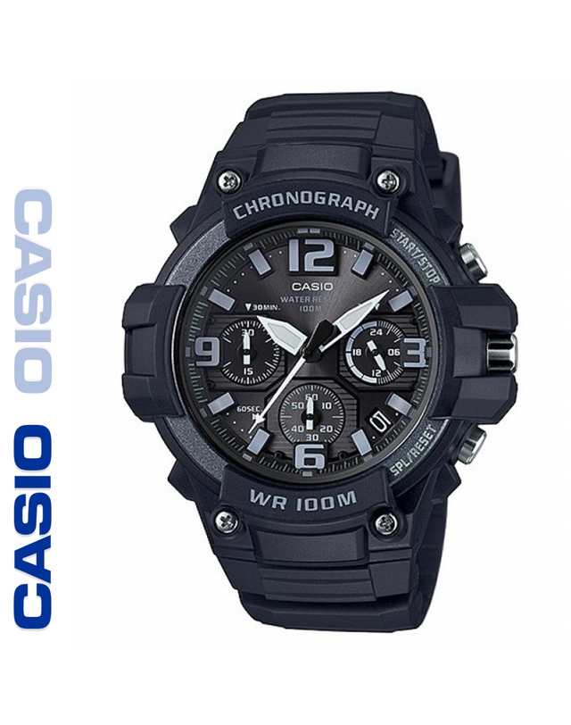 카시오 CASIO 카시오 MCW-100H-1A3 우레탄밴드 알람 군인시계 착용컷