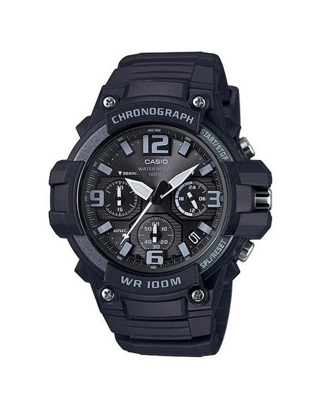 카시오 CASIO 카시오 MCW-100H-1A3 우레탄밴드 알람 군인시계 착용컷