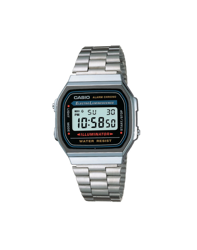 카시오 CASIO 카시오 A168WA-1 메탈밴드 디지털 빈티지 전자시계 착용컷