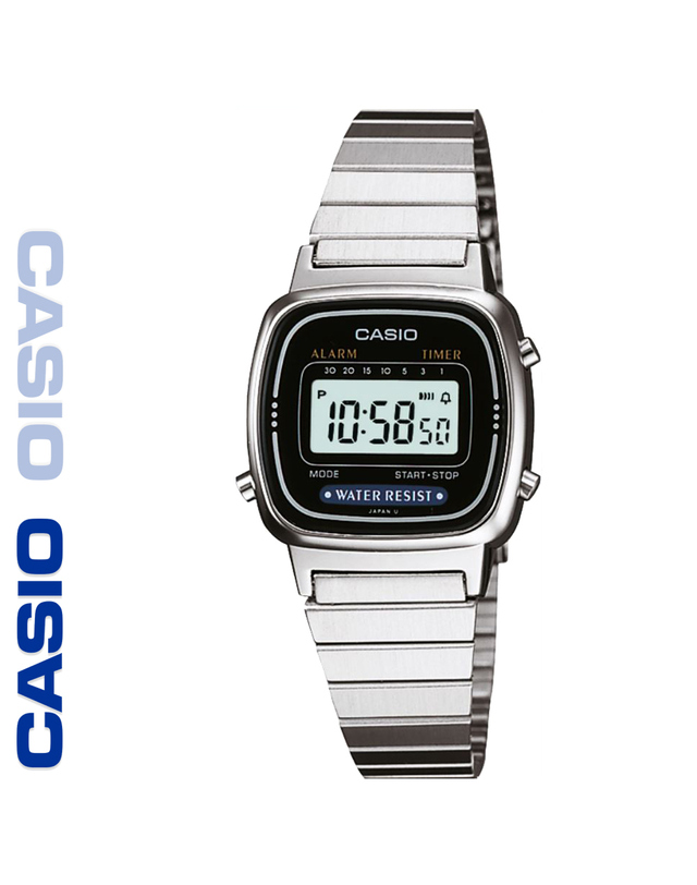 카시오 CASIO 카시오 LA670WD-1 메탈밴드 디지털 빈티지 전자시계 착용컷