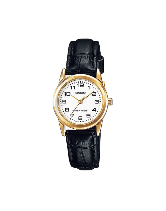 카시오 CASIO 카시오 LTP-V001GL-7B 가죽밴드 빈티지 수능시계 착용컷