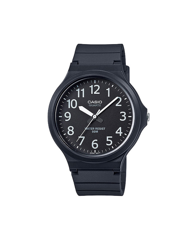 카시오 CASIO 카시오 MW-240-1B 우레탄밴드 빈티지 수능시계 착용컷