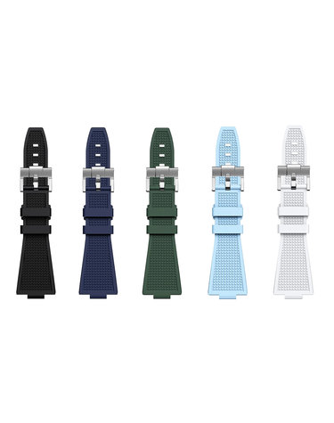 실리콘 레진 우레탄 시계 12mm 실버 밴드 5종 ( 티쏘 호환 밴드 prx 40mm 화이트 블랙 블루 그린 )