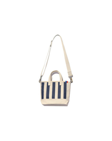 스트라이프 토트/숄더백 네이비/캔버스 BG36S4 NAVY/CANVAS