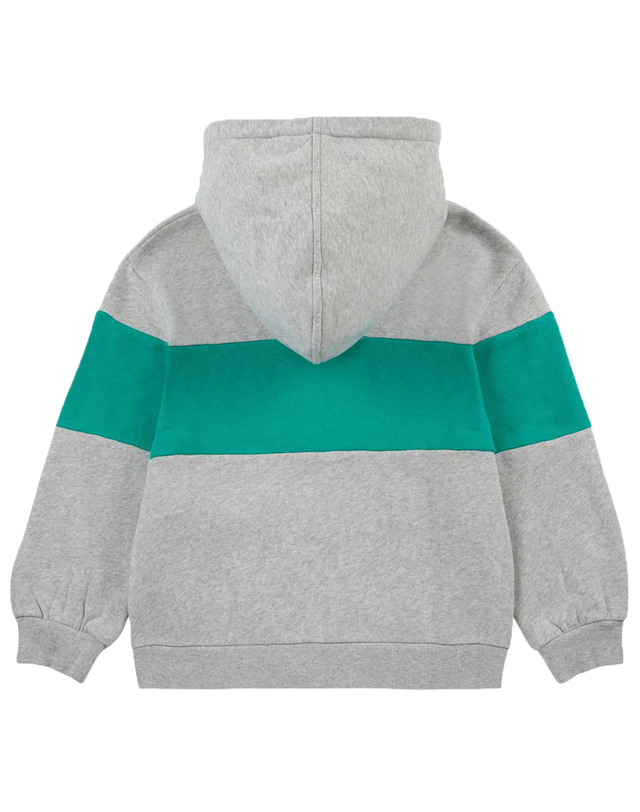 보보쇼즈 25SS 키즈 스마일링 후드 집업 그레이 B125AC043 041 착용컷