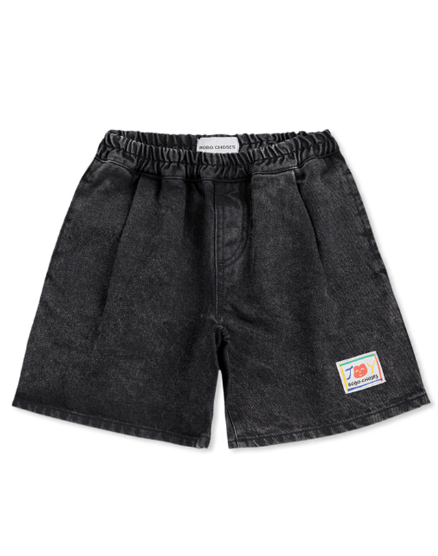보보쇼즈 25SS 키즈 로고 데님 버뮤다 숏팬츠 B125AC058 061 착용컷