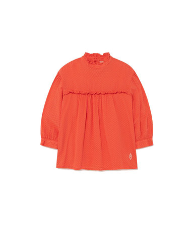 키즈 프릴 카라 블라우스 레드 S22079 251CE