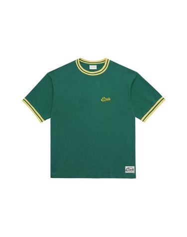 드롤드무슈 스트라이프 트리밍 로고 티셔츠 TS146-CO002-FGN