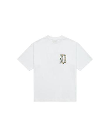 드롤드무슈 D로고 프린트 반팔 티셔츠 TS147-CO002-WT