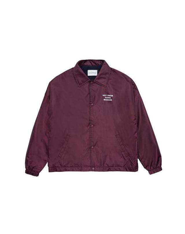 [드홀드무슈] 드롤드무슈 남성 LE VESTE POLAIRE 슬로건 카라 자켓 버건디 CJT158-PA010-BX