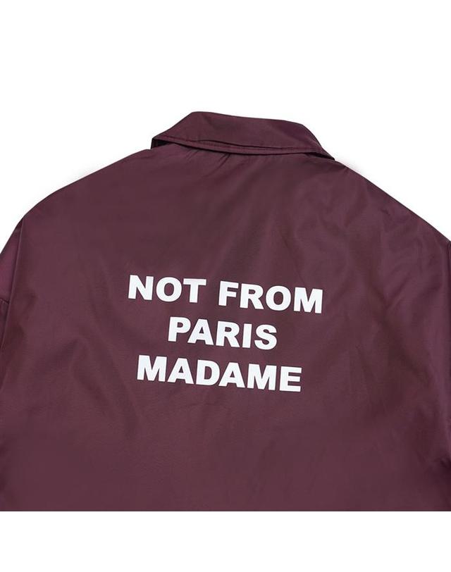 드홀드무슈 드롤드무슈 남성 LE VESTE POLAIRE 슬로건 카라 자켓 버건디 CJT158-PA010-BX 레드 착용컷