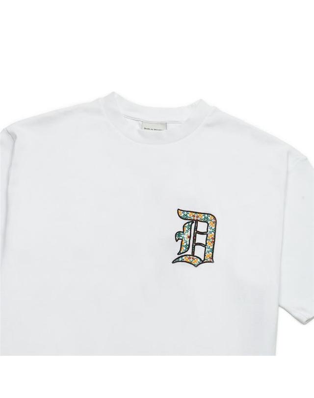 드홀드무슈 드롤드무슈 D로고 프린트 반팔 티셔츠 TS147-CO002-WT 흰색 착용컷