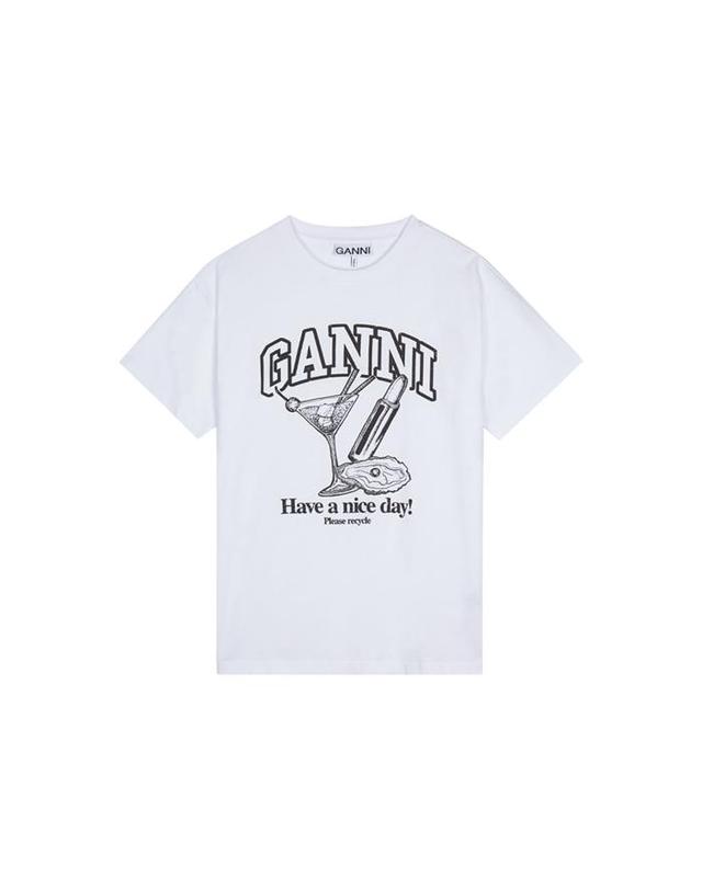 가니 [GANNI] 여성 반팔티셔츠 5종 택1 균일가 99220원 흰색 착용컷