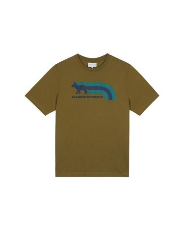 메종키츠네 남여공용 플래시 폭스 콤포트 반팔티셔츠 그린카키 MM00113KJ0118-P358
