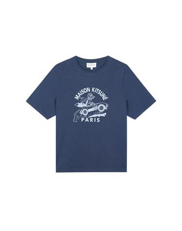 메종키츠네 여성 레이싱 폭스 컴포트 반팔티셔츠 네이비 MW00112KJ0008-P476