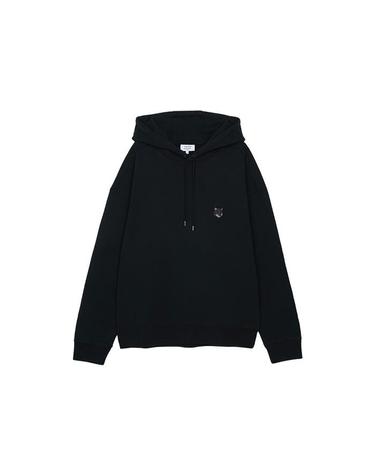 메종키츠네 남성 폴드 폭스헤드 패치 오버사이즈 후드티 블랙 LM00705KM0001-P199