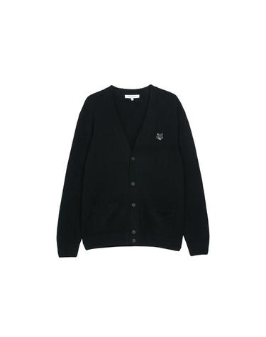 메종키츠네 남성 볼드 폭스헤드 패치 레귤러 가디건 램스울 블랙 NM00506KT1006-P199