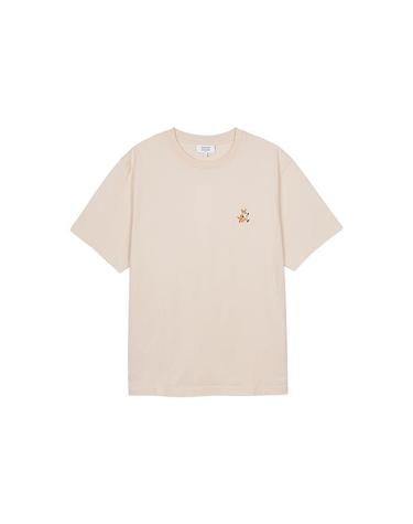 메종키츠네 남녀공용 스피디 폭스 패치 콤포트 반팔티셔츠  웜 스톤 MM00125KJ0008-0114