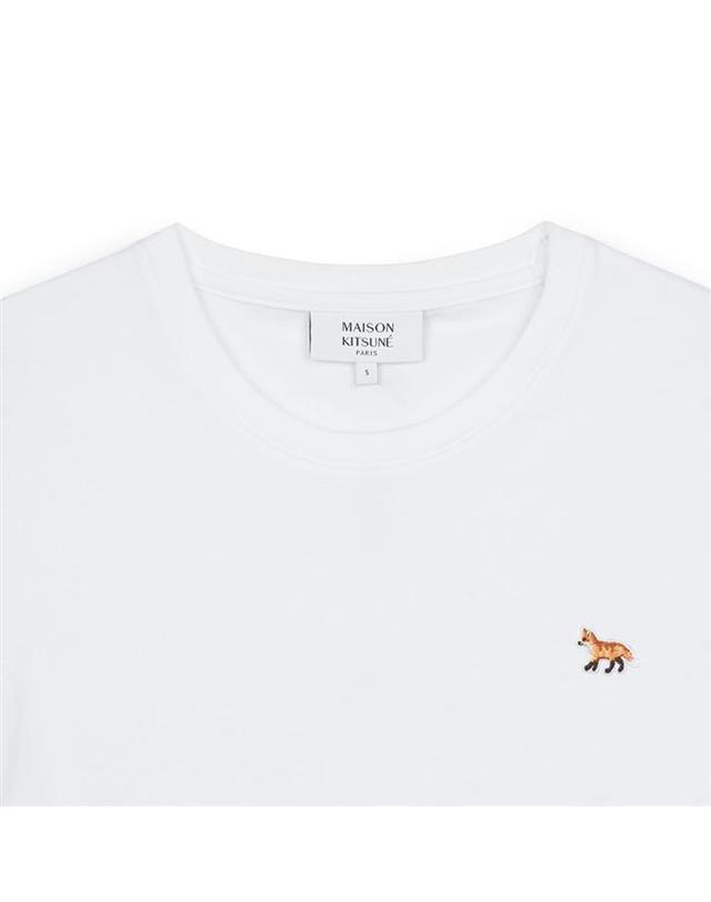 메종 키츠네 메종키츠네 여성 베이비 폭스 패치 레귤러 티셔츠 화이트 MW00110KJ0008-P100 흰색 착용컷