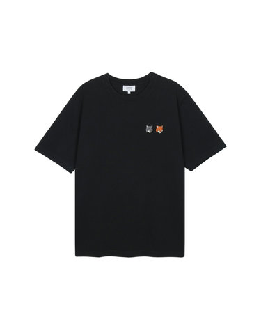 메종키츠네 남성 더블 폭스 헤드 컴포트 티셔츠 앤트러사이트 OM011CFKJ7025-P190