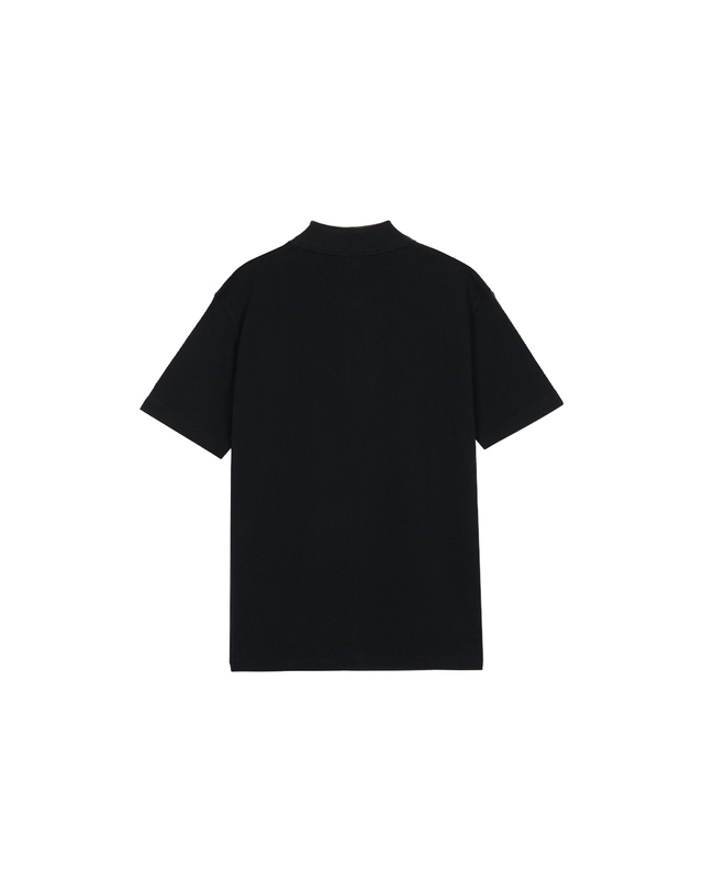 메종 키츠네 메종 키츠네 폭스 헤드 컴포트 폴로 블랙 PM00210KP0001-P199 착용컷