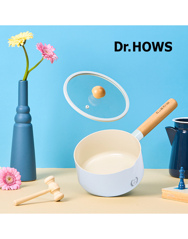 닥터하우스 닥터하우스 돌잡이 세라믹 편수냄비 18cm+뚜껑포함 5종(택1) 착용컷