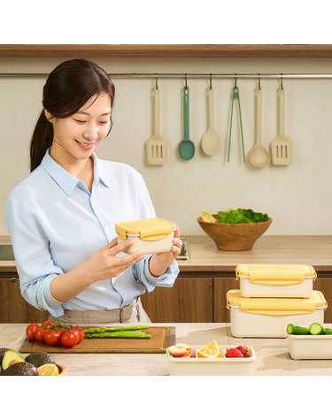 닥터하우스 오래 신선 항균 밀폐용기 나눔 530ml 2칸