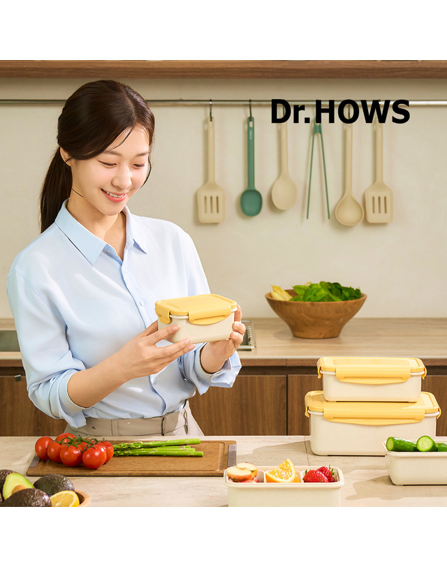 닥터하우스 닥터하우스 오래 신선 항균 밀폐용기 나눔 530ml 2칸 착용컷