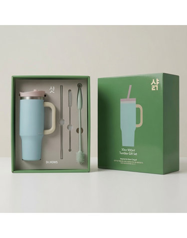 닥터하우스 샭 보온보냉 대용량 텀블러 선물세트 900ml  (민트)
