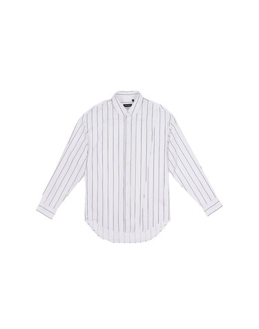 스트라이프 포켓 언발란스 긴팔 셔츠 SH132