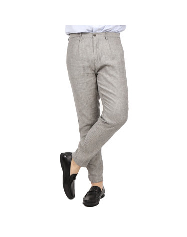 IKALOOK ANTONYMORATO Italy 헤링본 린넨바지