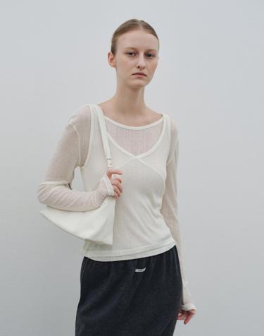 Wool Layered T-Shirt Set (Ivory)