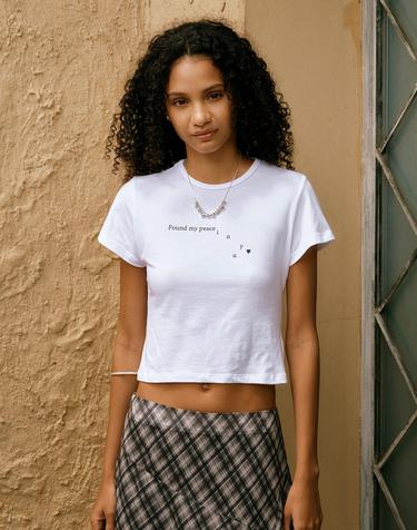 Found My Peace Slim Fit T-Shirt (Ivory)
